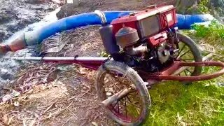 Water Pump for Draining Water into Countryside Canals | Western Vietnam Tractor TV