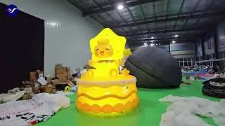 Customized Giant Inflatable Cartoon Star Cake Anniversary #activity #inflatable #design #anniversary