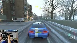 BMW M3 2008 High Skill Snow Driving [Thrustmaster TMX PRO +TH8A Shifter] [FORZA HORIZON 4]