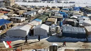 Displaced Syrians Battle Winter Cold And Snow in Aleppo Camp | VERTEX