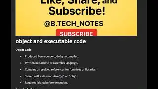 object and executable code