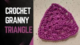 How to crochet Granny Triangle | Easy Beginner Friendly Tutorial #crochet #youtubevideo