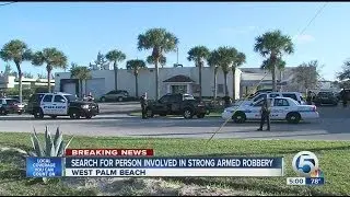 Search for person involved in strong armed robbery