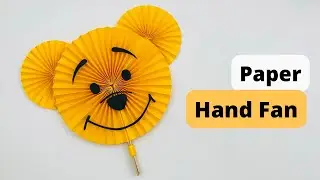 How To Make Paper Hand Fan / How to Make Hand Fan With Paper At Home / Paper Craft / Easy Paper Fan