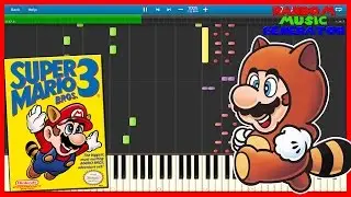Overworld 2 (Athletic Theme) - Super Mario Bros. 3 - Piano Tutorial [Synthesia♫]