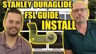 Как установить нижнюю направляющую FSL в автоматическую дверь Stanley Duraglide
