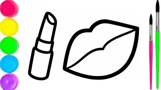 💄✏️How to draw lipstick for children, toddlers | Makeup drawing easy