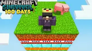 I Survived 100 Days in a ONE CHUNK Random layers World in Minecraft!