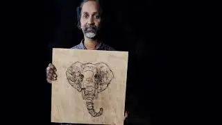 Majestic Elephant Wire Art: An Intricate Fusion of Iron and Plywood #wireart #homedecor #diycraft