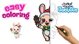 How to Draw Momo from BabyBus Christmas Time | Easy Christmas Drawing Tutorial for Kids