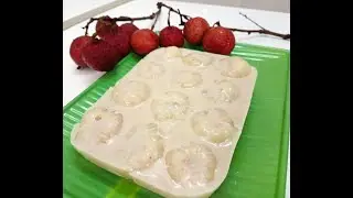 Simple lychee cake at home.