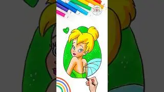 How to Draw Tinker Bell | Draw Cute Tinker Bell Wow 🌈 #disney #fairy #short #viral #tinkerbell