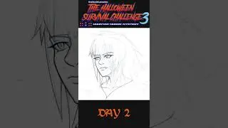 HALLOWEEN SURVIVAL CHALLENGE 3 - 02 #art #drawing #inktober #artober #sketch  #oc #artchallenge