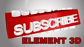 After effects element 3D tutorial | Animation of the word subscribe