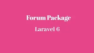 Forum package for laravel 6