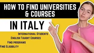 How To Find Universities In Italy | How To Find English Taught Courses | Search Programs 2023-2024