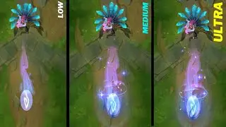 Ahri Spirit Blossom Low to Ultra Graphics Effects Comparison Wild Rift