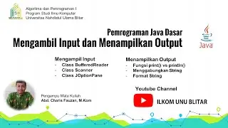 Java Dasar: Mengambil Input dan Menampilkan Output