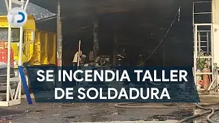 Incendio consume taller de soldadura en la colonia Estrella en Monterrey