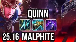 QUINN vs MALPHITE (TOP) | Dominating | EUW Master | 25.16
