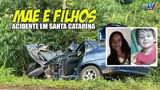 (( TRAG&Eacute;DIA EM SC )) M&atilde;e e dois filhos MORREM em acidente GRAVE na SC-154 em Passos Maia SC