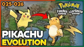 Pokemon Fire Red & Leaf Green - How To Evolve Pikachu into Raichu | Kanto Pokedex