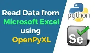 Selenium with Python Tutorial 24-How to read data from MS-Excel using OpenPyXL | Data Driven Testing