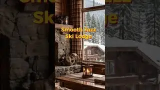 Cozy Winter Ski Lodge ❄️ Fireplace & Soft Jazz