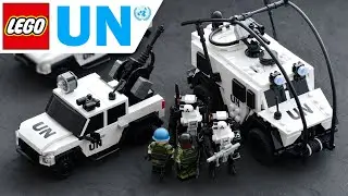 Custom LEGO Future United Nations DRONES, TRUCKS with AA GUN and MRAP! (MOC Review)