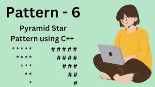 Rotated Inverted Pyramid Star pattern using C++ | Star Pattern - 6 | #coding #starpatterns #pyramid