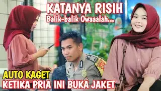 WANITA CANTIK BERHIJAB KAGET SAAT KEMBALI PRIA BERJAKET BERUBAH JADI SOSOK POLISI
