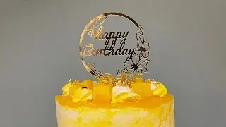 Mango mousse cake made with homemade mango crush 🥰