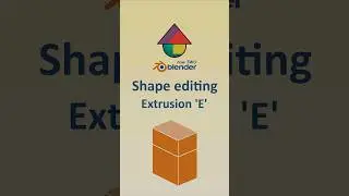 Shape editing - Extrusion 'E' #blender #tutorial #beginner #b3d #shorts
