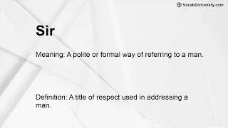Sir Meaning