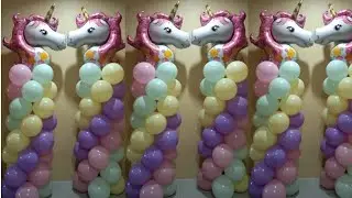 Unicorn Balloon Column