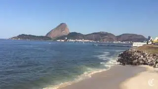 The polluted waters of Guanabara Bay