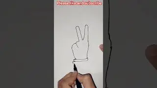 How to draw victory sign easily #drawing #viral#trending #shorts