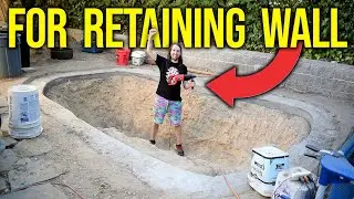 New Retaining Wall Supplies for DIY Backyard Koi Pond! Partially Above Ground Pond!