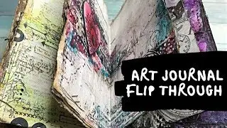 Flip through of my newest  altered book art journal