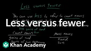 Less versus fewer | Frequently confused words | Usage | Grammar