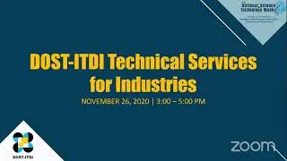 DOST-ITDI Technical Services for Industries