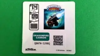 DRAGONFIRE CANNON Skylanders Giants webcode / onlinecode unused