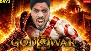 GOD OF WAR 3 HARD MODE 🔥 DAY 1 | GAIA & POSEIDON BOSS FIGHT LIVE