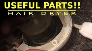 LOOK INSIDE the common hairdryer (surprisingly useful parts!!)