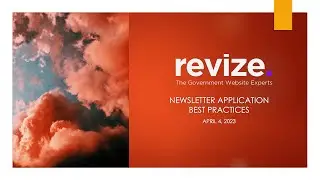 Webinar: Newsletter App