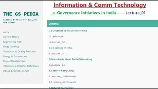 ESE 2019 GS Information & Communication Technology 01 e Goverment System