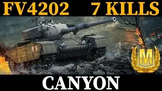 WOT Blitz - FV4202 - Ace Medal - 7 kills - Mastery Badge - Canyon