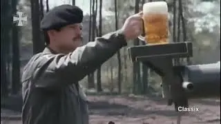using mug of 🍺 beer to test gun stabilization on a German leopard 2 tank #military #armylover #army