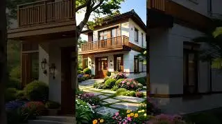 What a beautiful Garden two story House design #home #housedesign #house