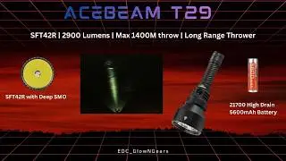 Acebeam T29 Review -  Real World Beam Test & Top-down Shots | A Throw Monster!